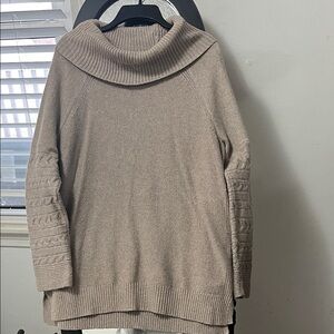 Calvin Klein Women's Cowl Neck Sweater - Beige